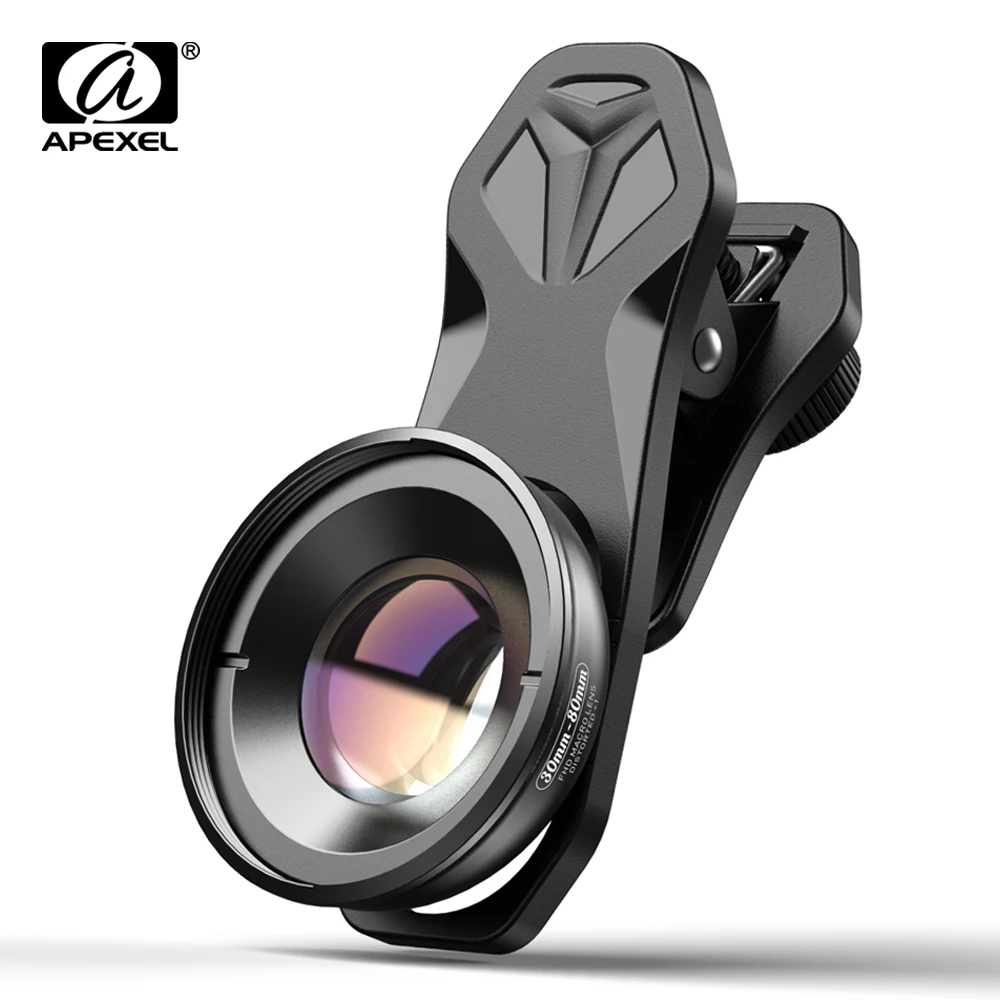Супер макрообъектив APEXEL HD 30 80 мм оптическая камера для телефона с фильтром cpl star