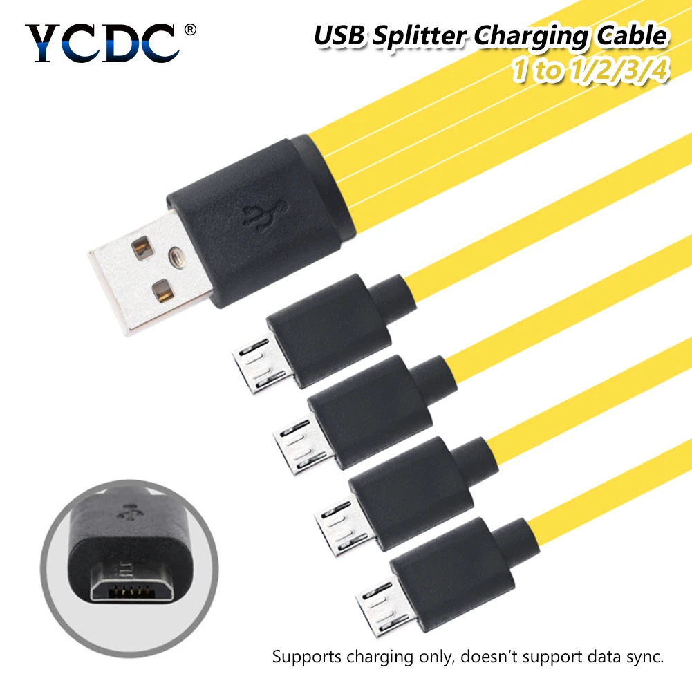 4 in 1 Multi-function 25cm Rechargeable Battery Charging Cable Micro USB for 18650 Android | Электроника