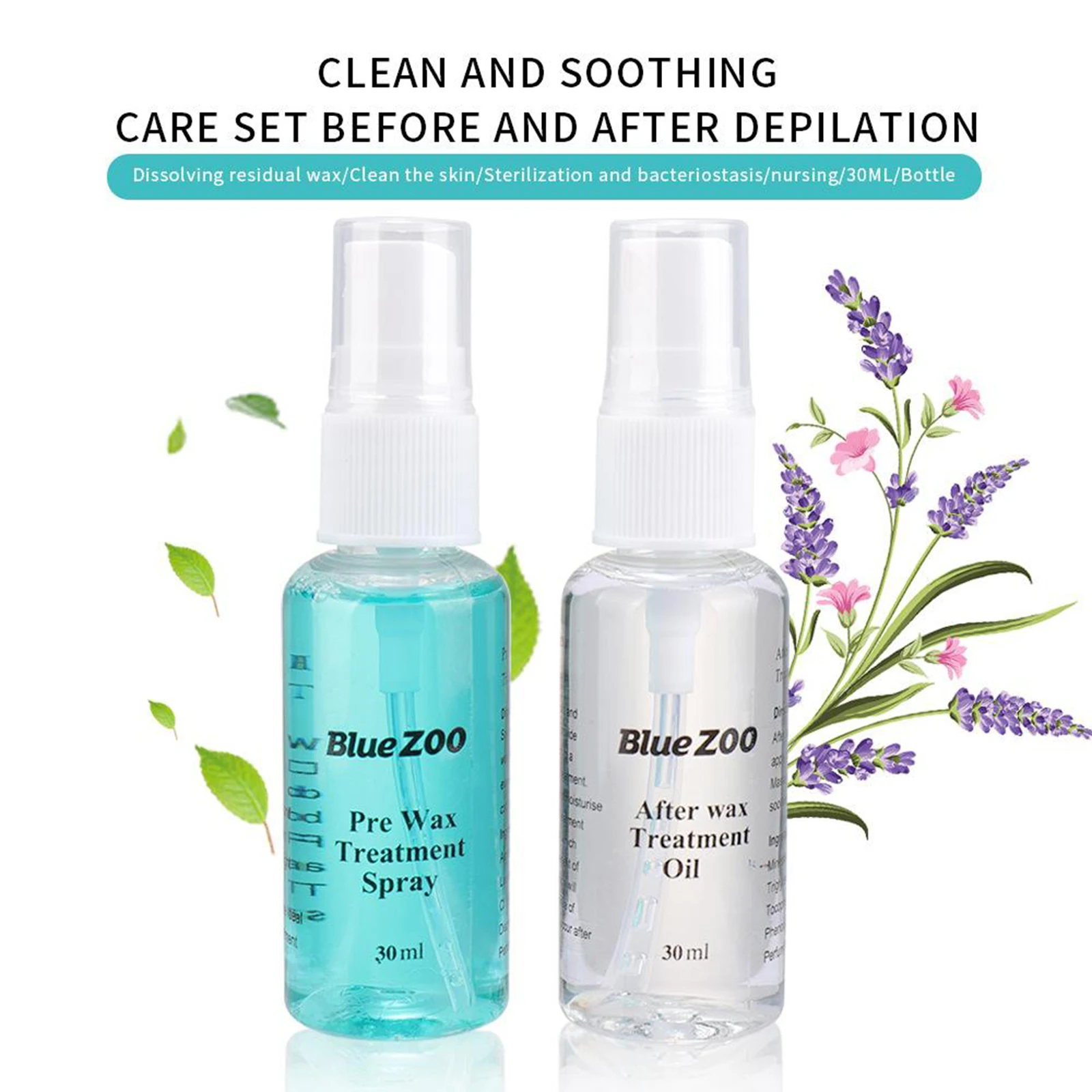 

2Pcs Pre & After Waxing Treatment Spray Hair Removal Tool For Men & Women
