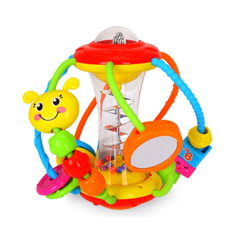 

Children's Finger Training Rotating Rattle Baby Gripping Ball Brain Toys Bright Color Design Hand Toys