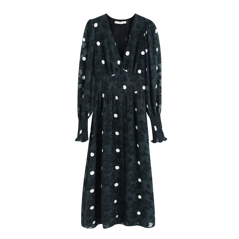 Женское жаккардовое платье с цветочным принтом прозрачное в горошек вышивкой и