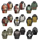 Новое поступление 2020, пуловер с капюшоном и 3D-принтом исторических фигурок вечерние, свитер для косплея, Толстовка для пары, повседневный костюм