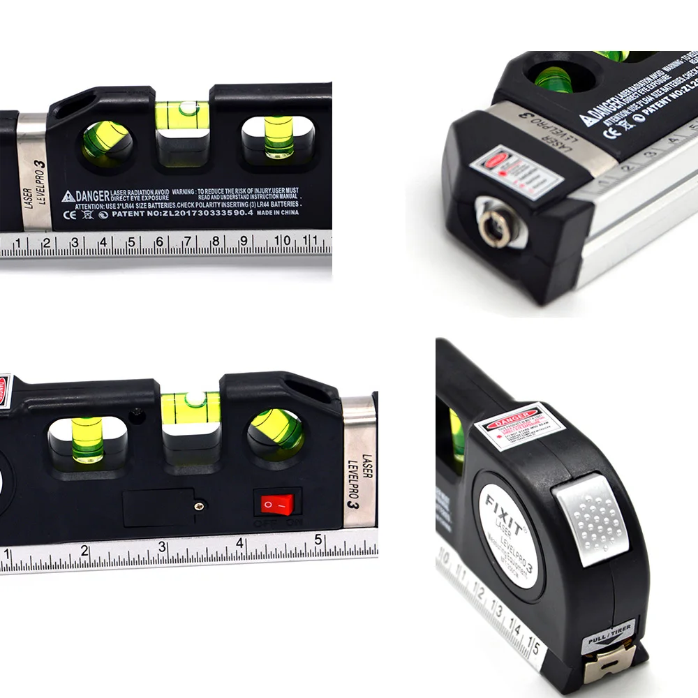 Laser Levels Cross Projects 4 in 1 Vertical Horizontal Lasers Ruler Accurate 2 Lines Adjusted Optical Instruments with Tripod |