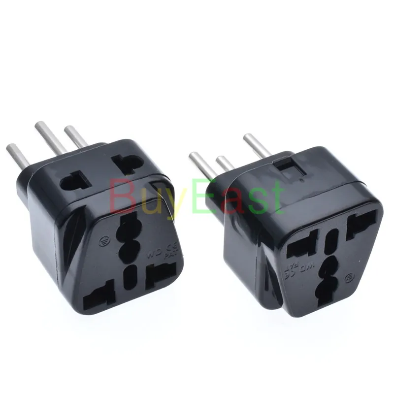 1 шт. универсальный для Швейцарии Заземленный дорожный адаптер 2 полосная