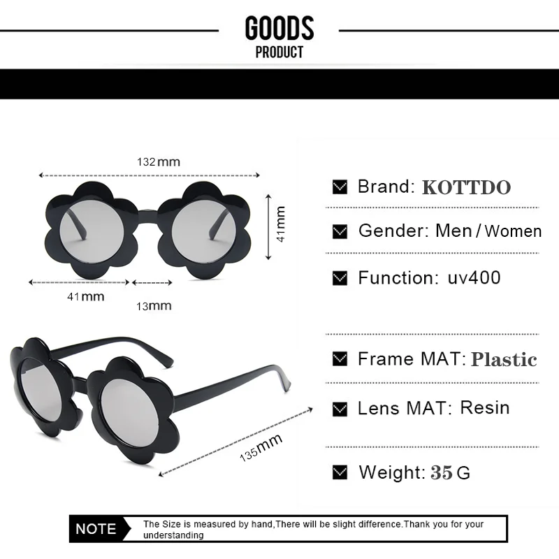 Пластиковые круглые солнцезащитные очки с цветами для детей градиентные девочек
