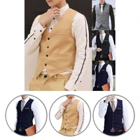 cool male vest business pockets quick dry autumn waistcoat men waistcoat male vest