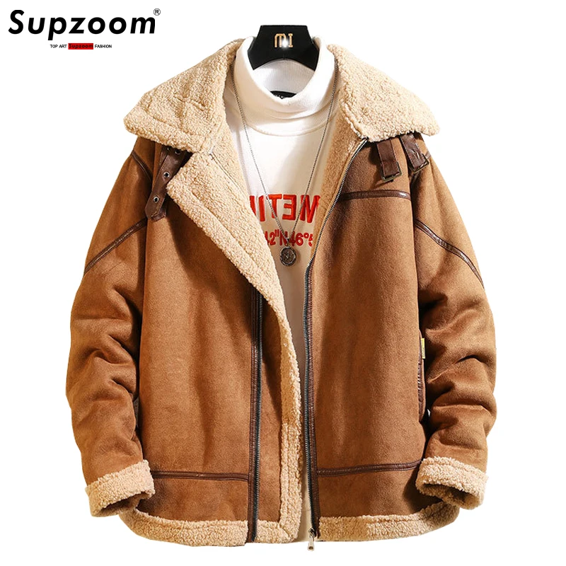 

Новое поступление, повседневные мужские куртки и пальто Supzoom, зимний топ, модный тренд для пары, теплый утепленный кашемировый хлопок большого размера