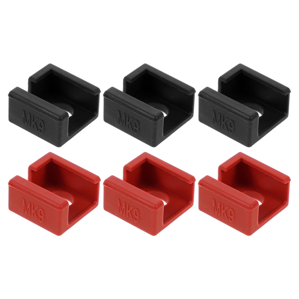 

6pcs 3D Printer Heating Block Silicone Cover Silicone Sock Extruder Accessories