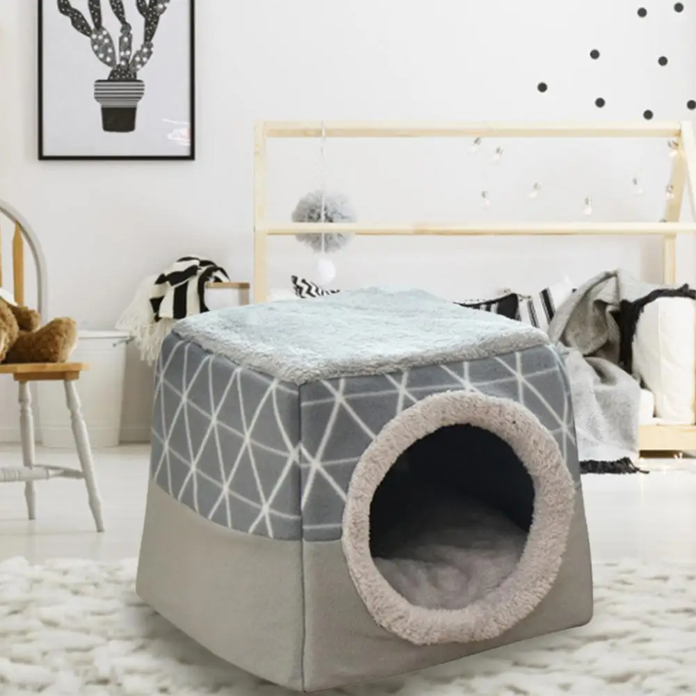 

Pet Cat Dog Nest Dual Use Warm Soft Sleeping Bed Pad For Pet Non-slip Breathable Cat House Dog Sleeping Mat Blanket L/X