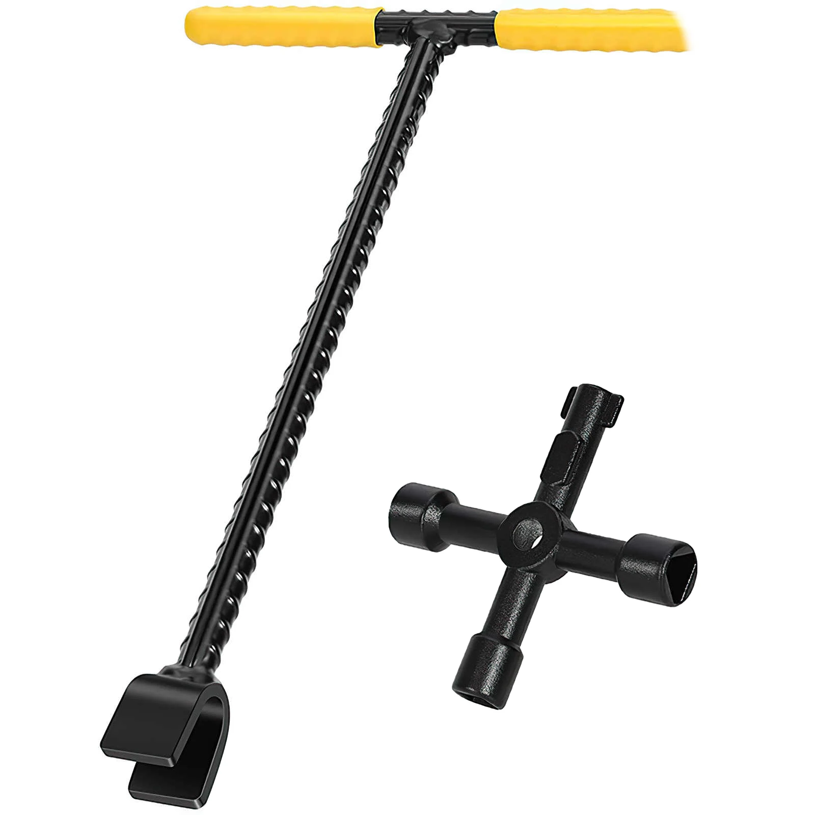 

Multifunctional T Type Water Meter Wrench Effort Saving T Handle Key Wrench High Hardness Universal Water Shut-Off Valve Wrench