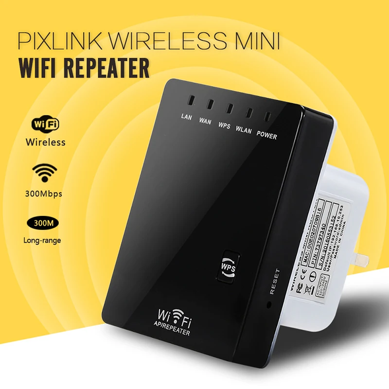 

High Quality Wifi Repeater Wireless 802.11N/B/G Network Router Range Expander 300M Antenna Signal Booster AP Wifi Router WR02