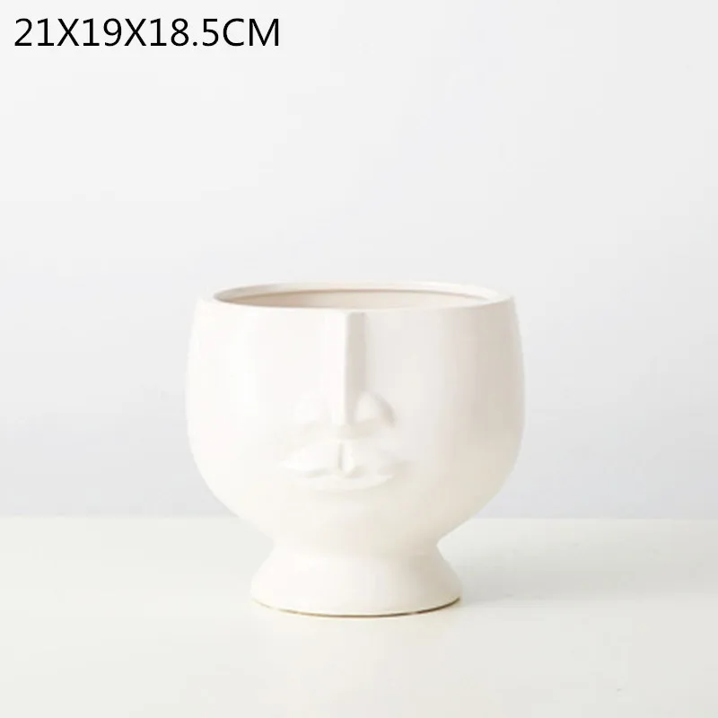Креативная абстракция, человеческое лицо, керамика, Art&Craft, цветочный горшок, кофейня, настольная сушеная Цветочная ваза, декор X3568