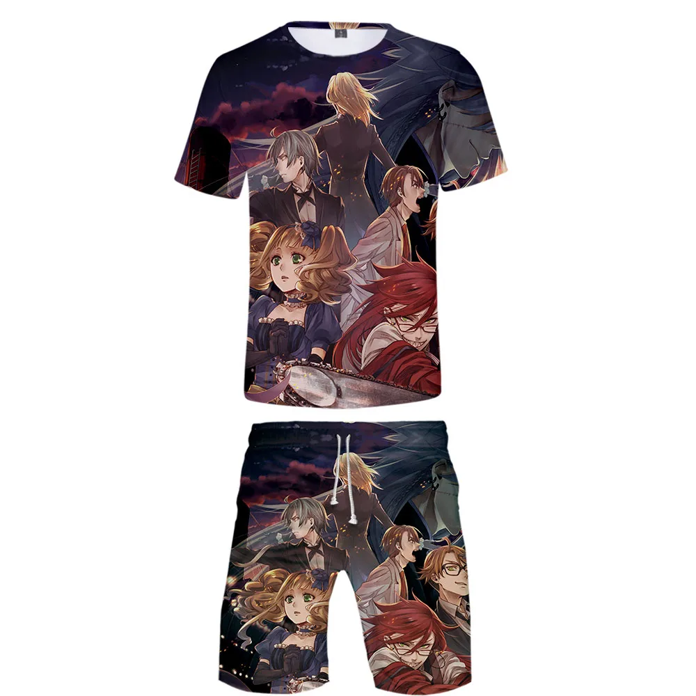 

2021 Hot Mens Shortsleeve Sets 3D Printeed Cartoon Anime Swimming Clothing Beach Pants Oversized Casual Streetwear Summer Suit