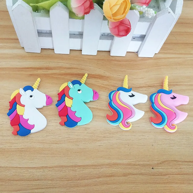 

10 шт. мультяшный Единорог Мягкий ПВХ резиновый плоский кабошон силиконовый ремесло подходит для украшения телефона Скрапбукинг DIY аксессуа...