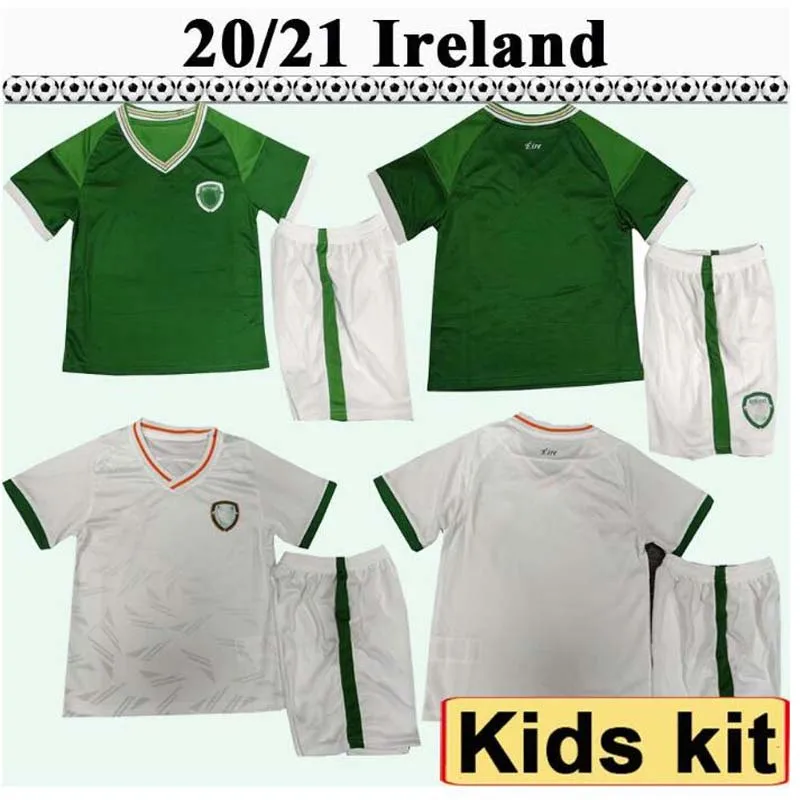 

20 21 Ireland Kids Team COLLINS McGOLDRICK Home Green Away White Child Football Shirts Short Sleeve Uniforms