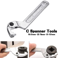 1pc round nut crescent wrench adjustable round head spanner tool chrome vanadium with scale key for nuts bolts hand tools