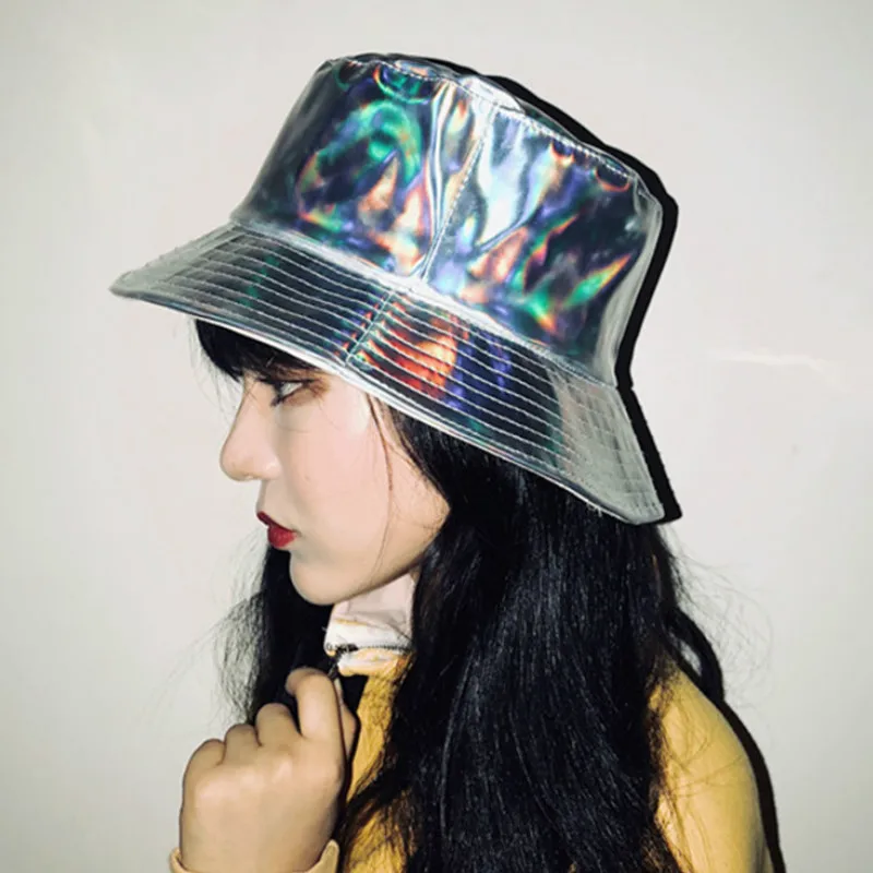 Панама из искусственной кожи в стиле Харадзюку двусторонняя хип хоп