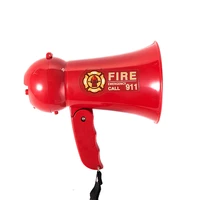 portable kids megaphone speaker pretend play kids fireman megaphone mini bullhorn with siren sound handheld mic toy
