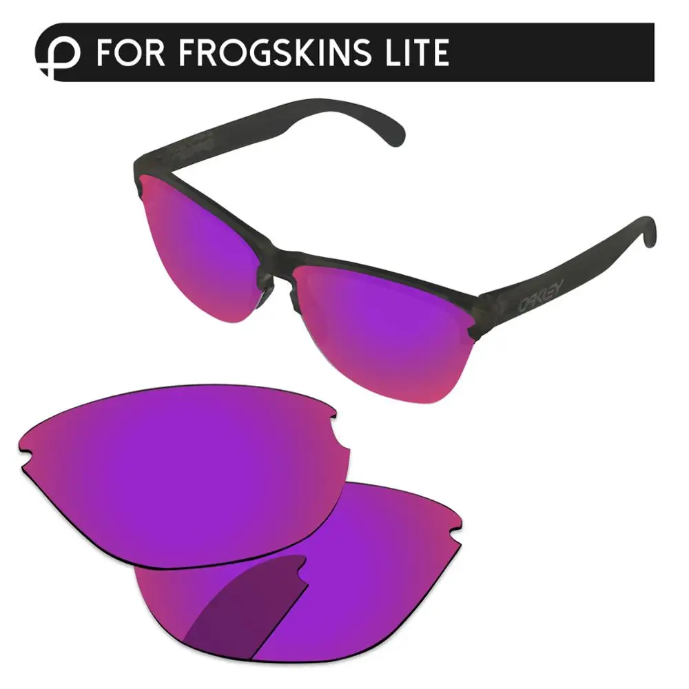 Purple Red PapaViva Сменные линзы для аутентичных солнцезащитных очков Frogskins Lite OO9374 Поляризованные-несколько вариантов - Цвет линз: Purple Red