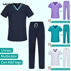 Хирургические скрабы для домашних животных, больничные костюмы, Мужская медицинская униформа, одежда для медсестер, униформа для медсестер, медицинская одежда для работы в лаборатории