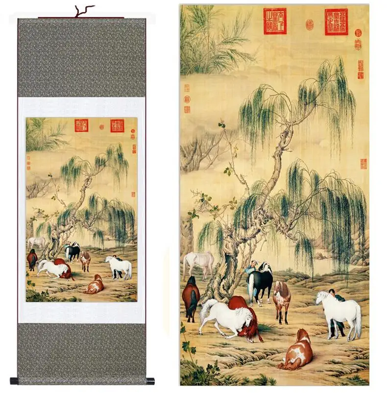 Horse painting Super quality traditional Chinese Art Painting Home Office Decoration | Дом и сад