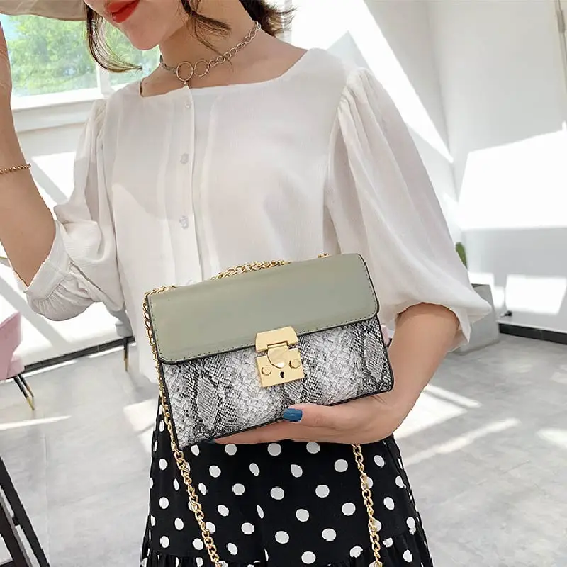 

Luxury Designers Chain Shoulder Bag Lady Retro Brand Crossbody Bag Women Vintage PU Leather Handbag Girl Casual Small Square Bag