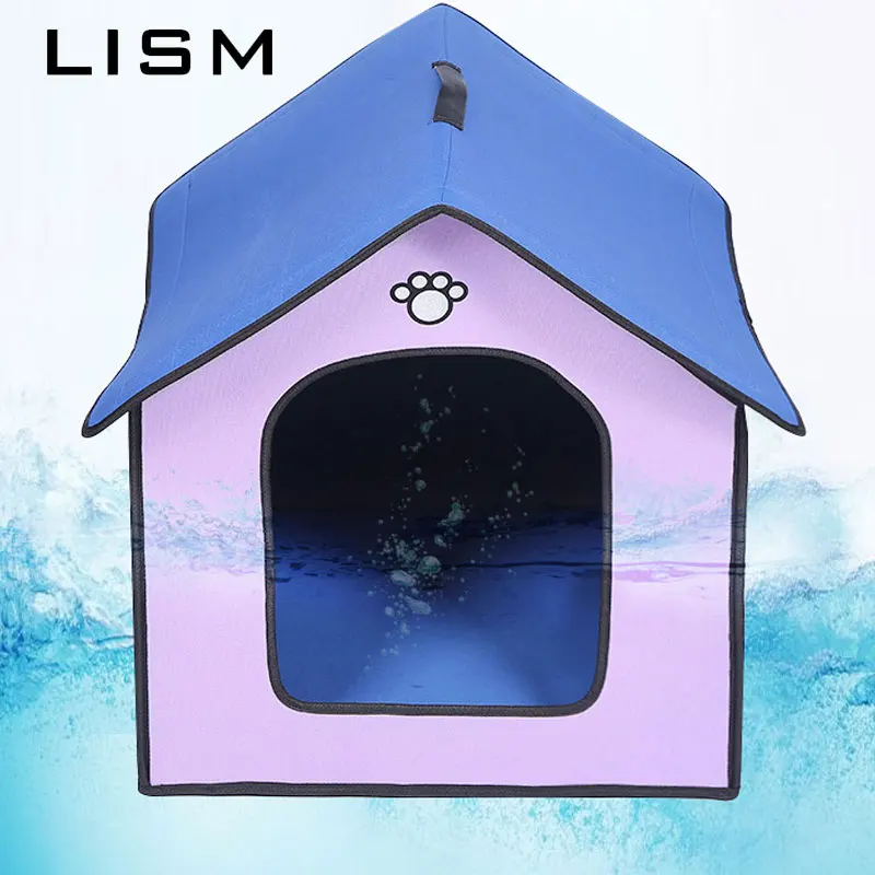 Уличный домик для собак мягкая кровать складная водонепроницаемая палатка