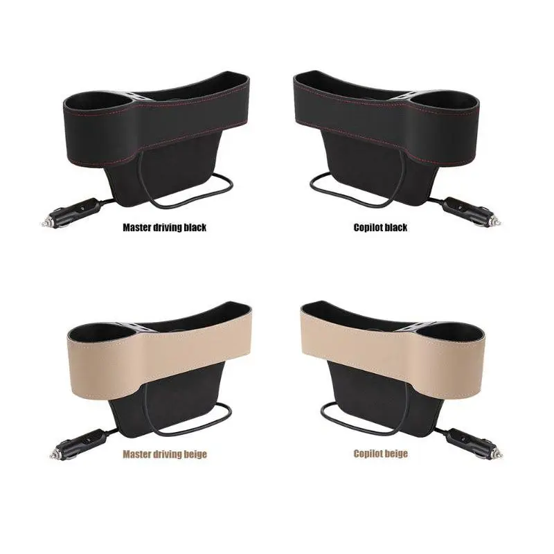 Автомобильный органайзер для сидений из искусственной кожи держатель чашки