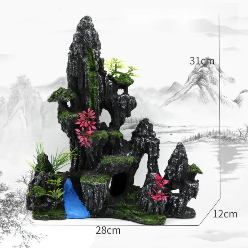 

Fish Tank Landscaping Rockery Aquarium Landscaping Ornaments Resin Handicrafts Waterscape Decoration Ornamental Accessories
