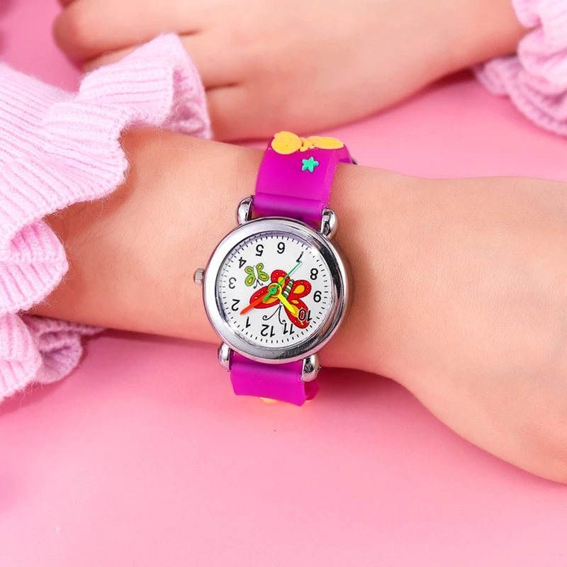 

Baby Toys Gift Children Watch butterfly kids watches digital electronic toddler clock boys girls 1-9 years old child watch kid