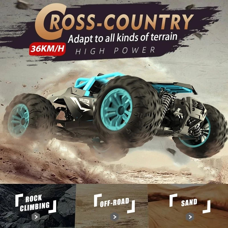 

2.4G 4WD RTR RC Racing Car OFF Load Climbing Vehical 36KM/H High Speed High Power Motor Alloy Anti-Collision Car RC Drift Cars