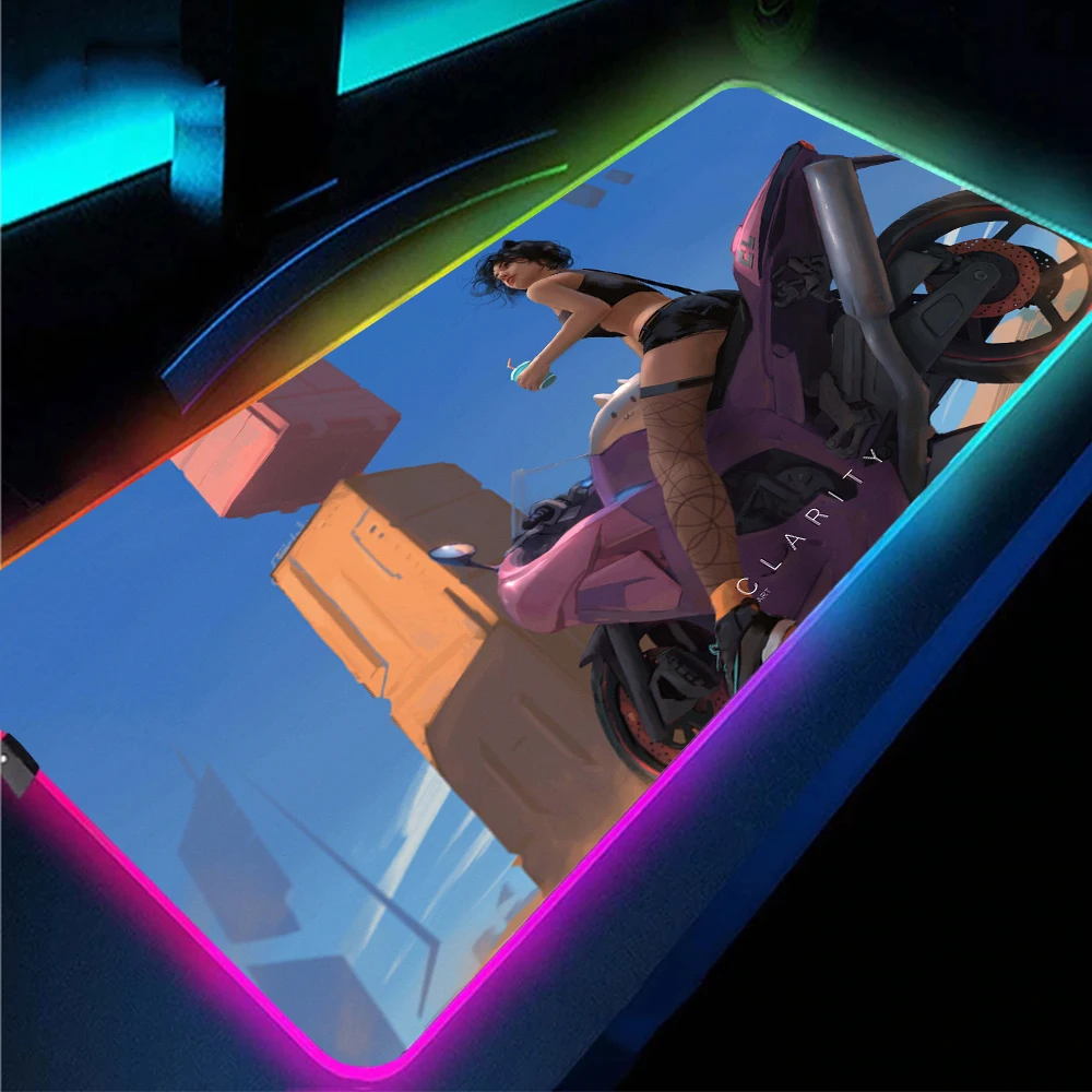 

Cool Pink Girl Anime Mouse Pad Xxl PC Gamer Rgb Office Mouse Table Mat Gamer Cabinet Computer Table Carpet Laptop Gaming Pads