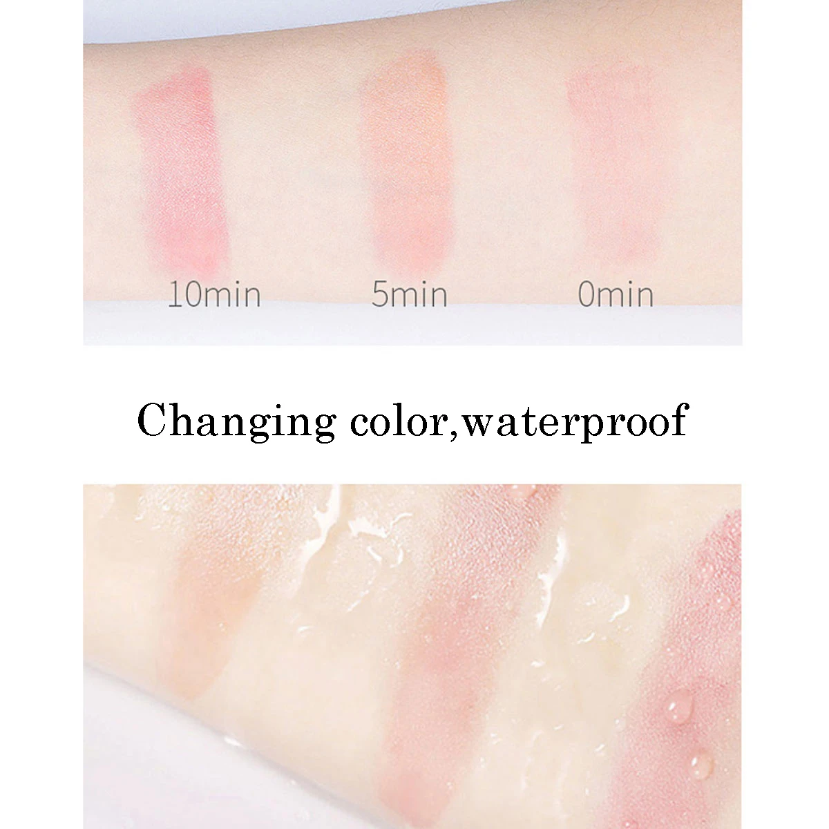 Бальзам для губ меняющий цвет Желейный с золотой фольгой водостойкие помады