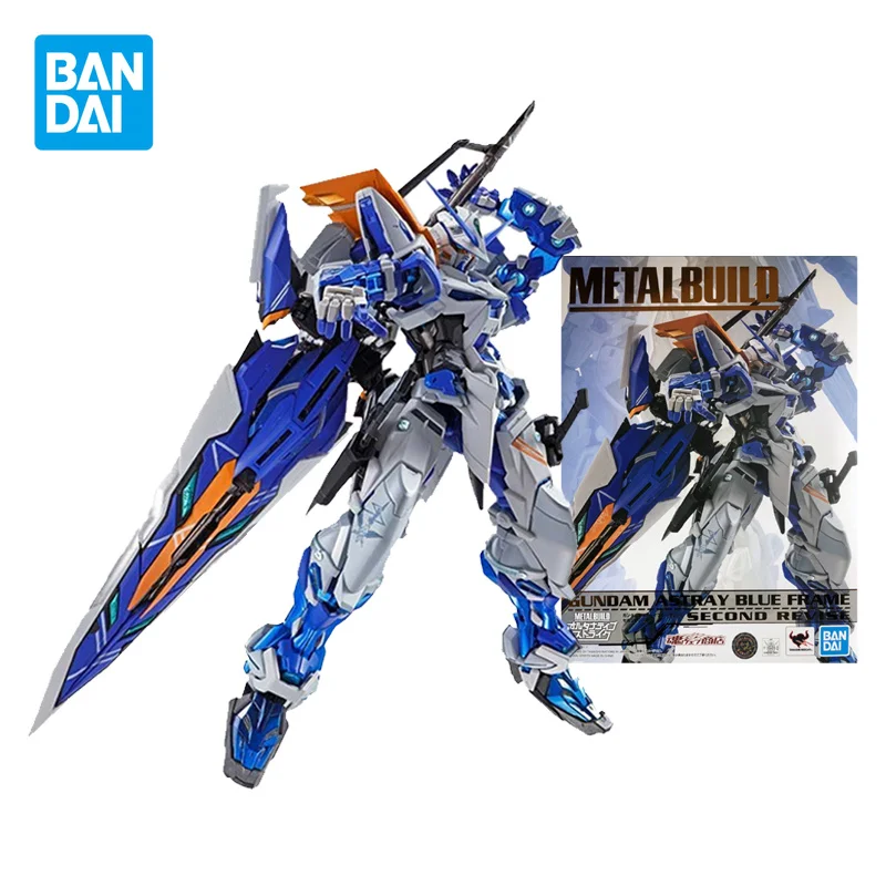 

Bandai Soul Limited Kids Assembly Toys Robot Model Metal Build Gundam Astray Blue Frame Second Revisr Anime Action Figures Gifts