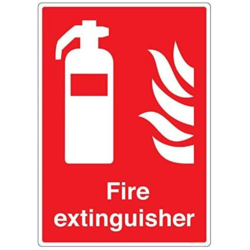 

Fire Extinguisher Safety Metal Sign Aluminum Sign Metal Sign Old Tin Plate Metal Wall Customizable Poster Plaque 8x12 Inches