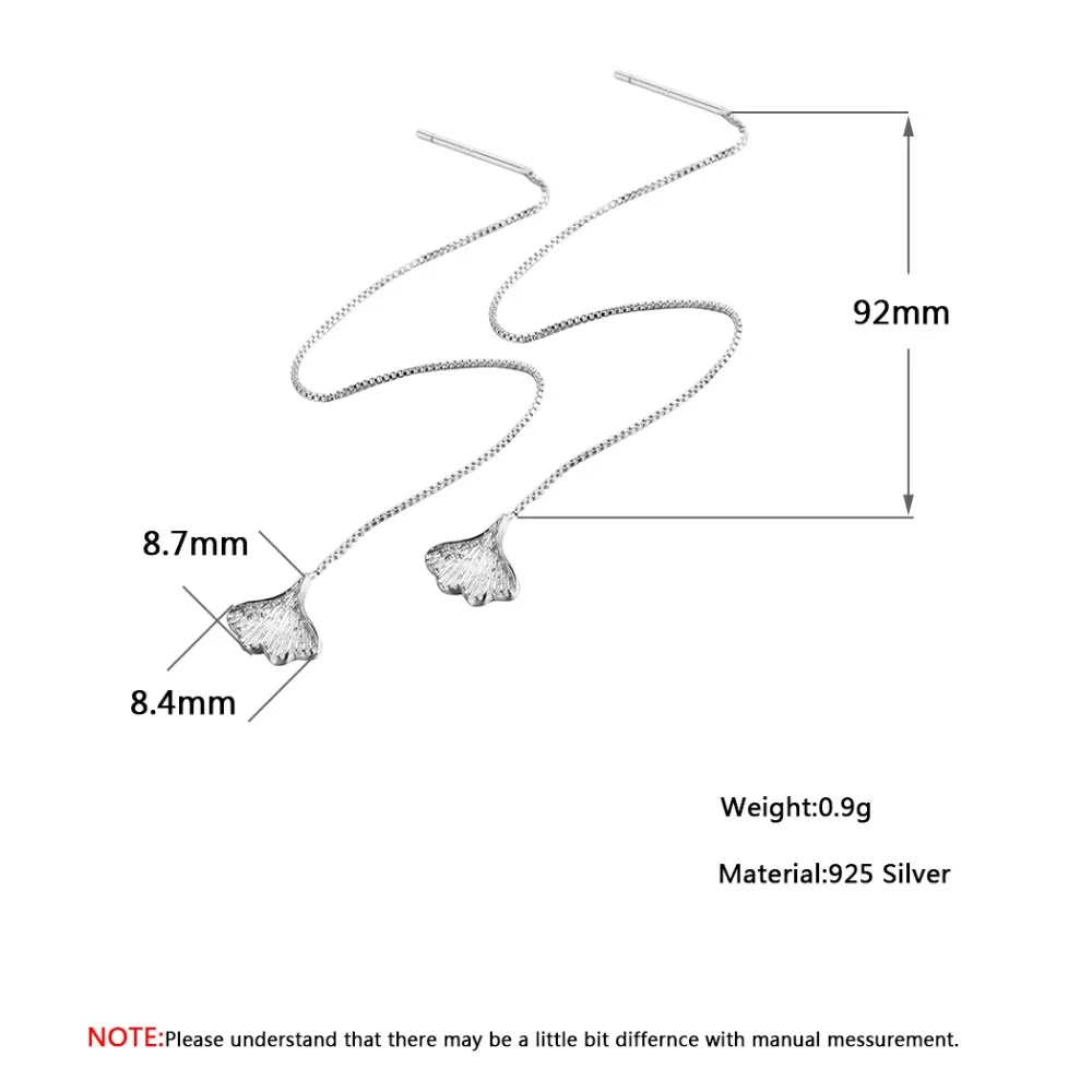 Чандлер гингко лист длинные висячие серьги для девочек дружба Бесконечность