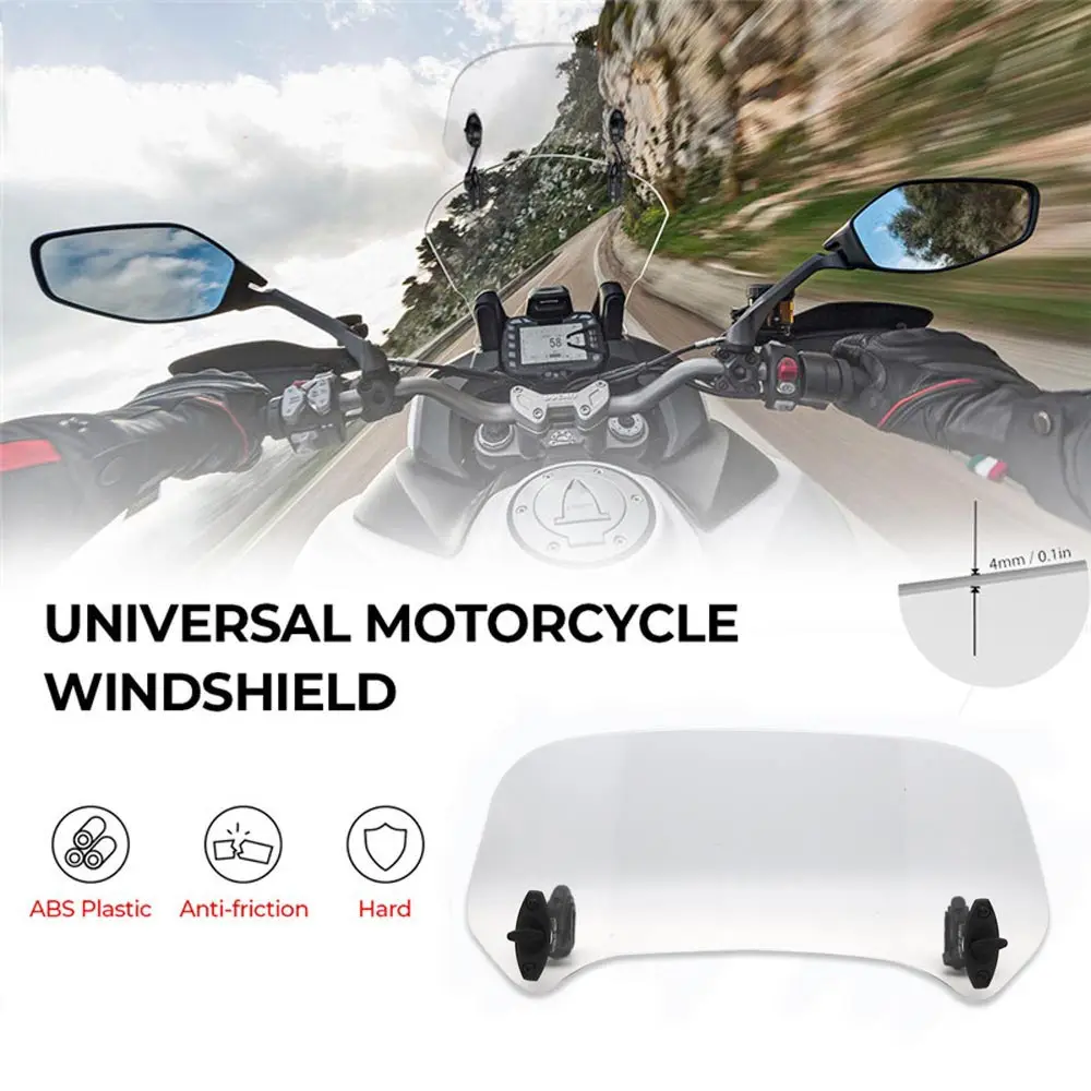 

For YAMAHA MT09 MT07 R1 R3 R1200R Honda Varadero 125 CBR600RR CB1000R Z650 Z750 Universal Motorcycle Windshield Extension