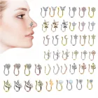 Поддельные кольца для носа медный поддельный пирсинг для носа манжета для носа не пирсинг кольцо для носа Клипса-бабочка в носу пирсинг для носа