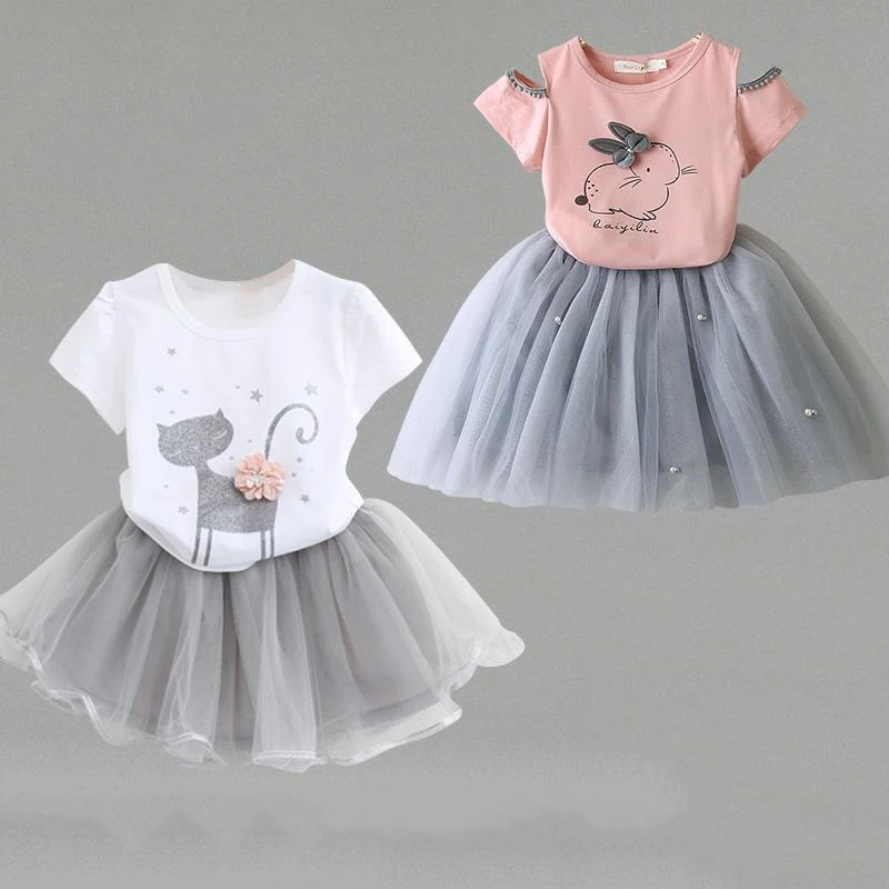 Комплекты детской одежды Коллекция 2020 года Новый стиль Сетчатое платье с