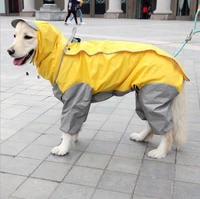 large dog raincoat clothes waterproof rain jumpsuit for big medium small dogs golden retriever outdoor pet clothing coat whopet