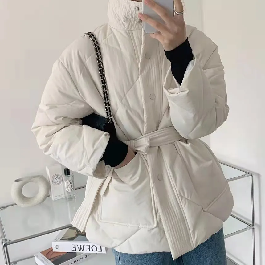 

Осень-зима 2021, модное пальто на утином пуху, женские облегающие теплые куртки, осенняя повседневная женская одежда