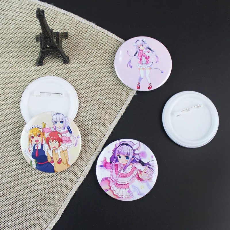 1 шт. 58 мм Kobayashi-san Chi no Maid Dragon KannaKamui супер милые девушки косплей использовать DIY значки акриловые значки брошь