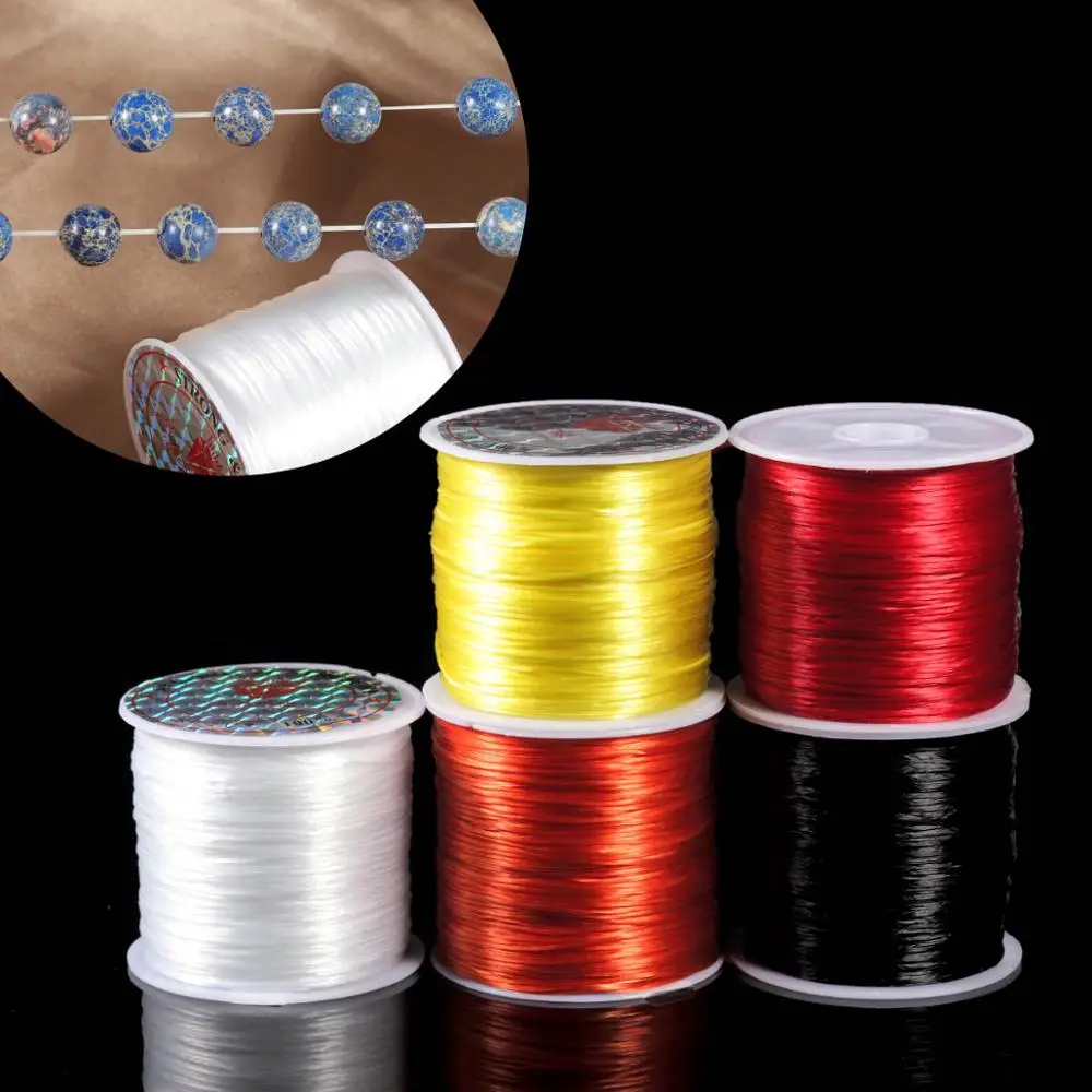 

393inch/Roll Strong Elastic Crystal Beading Cord 1mm for Bracelets Stretch Thread String Necklace DIY Jewelry Making Cords Line