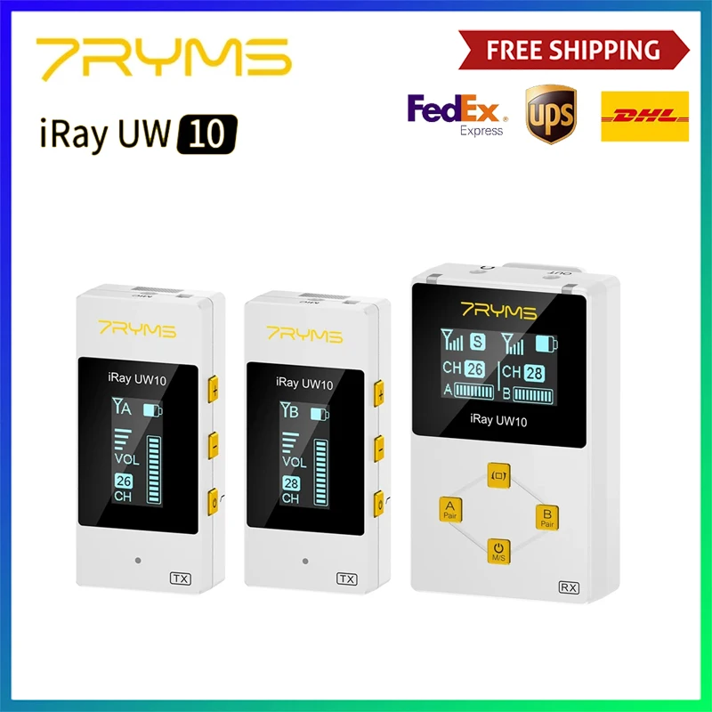 

Беспроводная петличная микрофонная система 7RYMS iRay UW10 для цифровой зеркальной камеры, ноутбука, смартфона, видеокамеры, видеорегистратора, в...