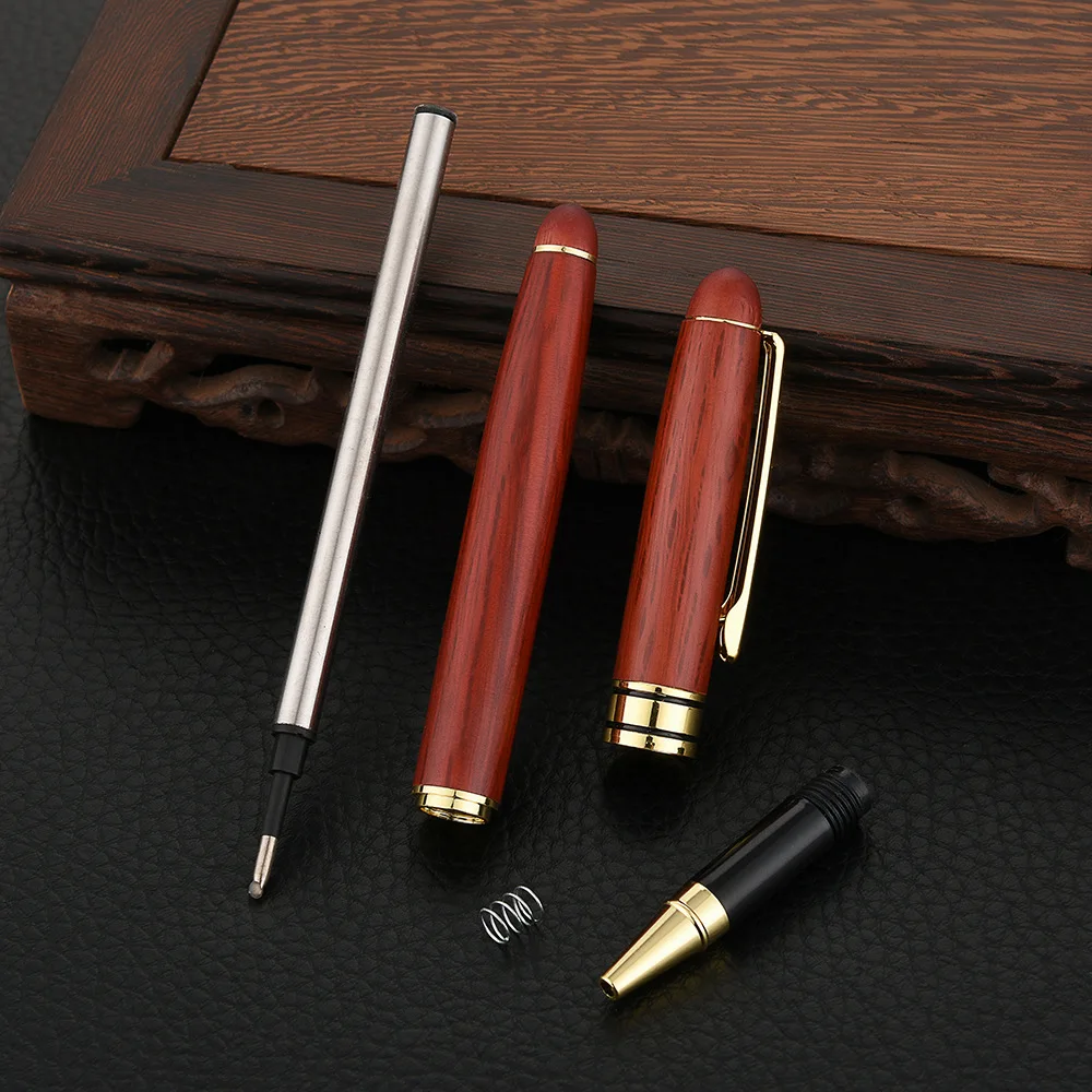Деревянная шариковая ручка Banboo stylo pennen boligrafos kugel11.ber canetas penna kalem ручки для письма