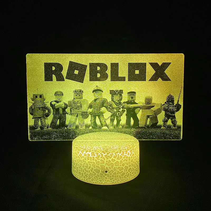 

3d Picture Lamp Game Roblox Figure Lamp for Gaming Room Decor Color Changing Nightlight Bluetooth Control Table Beside Lamp Gift