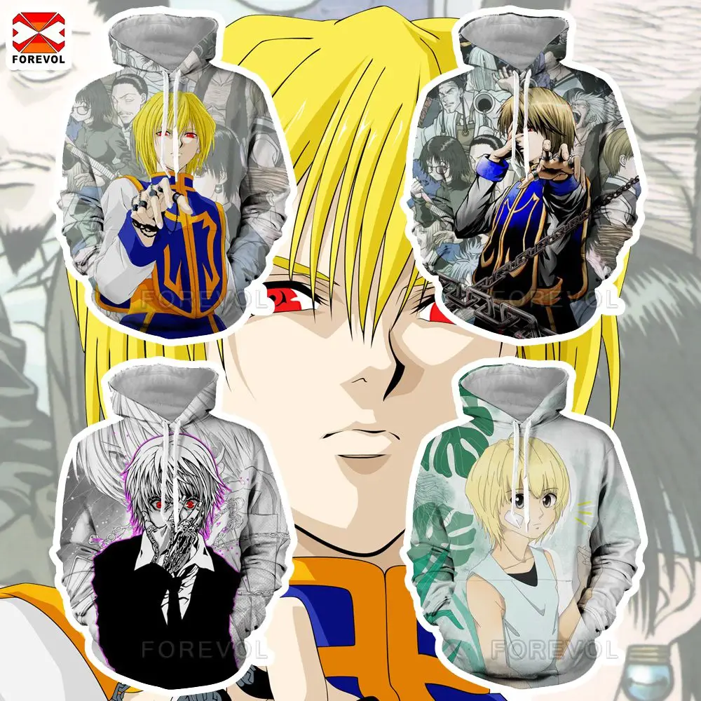 Худи для косплея hunter x из аниме Kurapika куртка с 3D-принтом в стиле панк