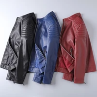 thin slim fit jacket mens spring and autumn 2021 new business handsome leather jacket motorcycle leather trend mens jacket