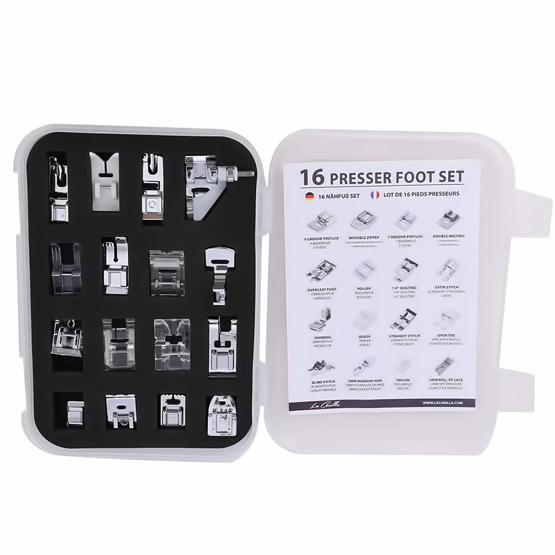 

16 шт., набор прижимных лапок для швейных машин