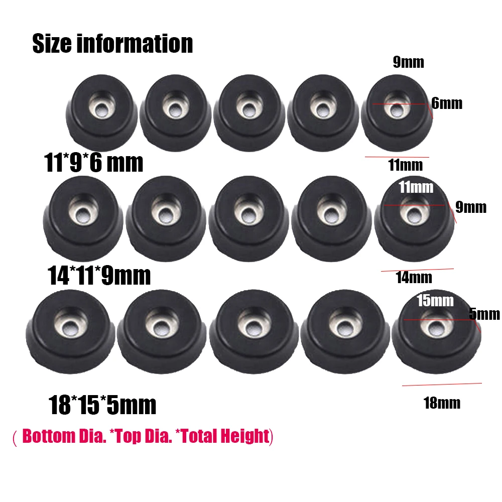 20 шт. резиновые противоскользящие мебельные шкафы ножные подушечки для ног